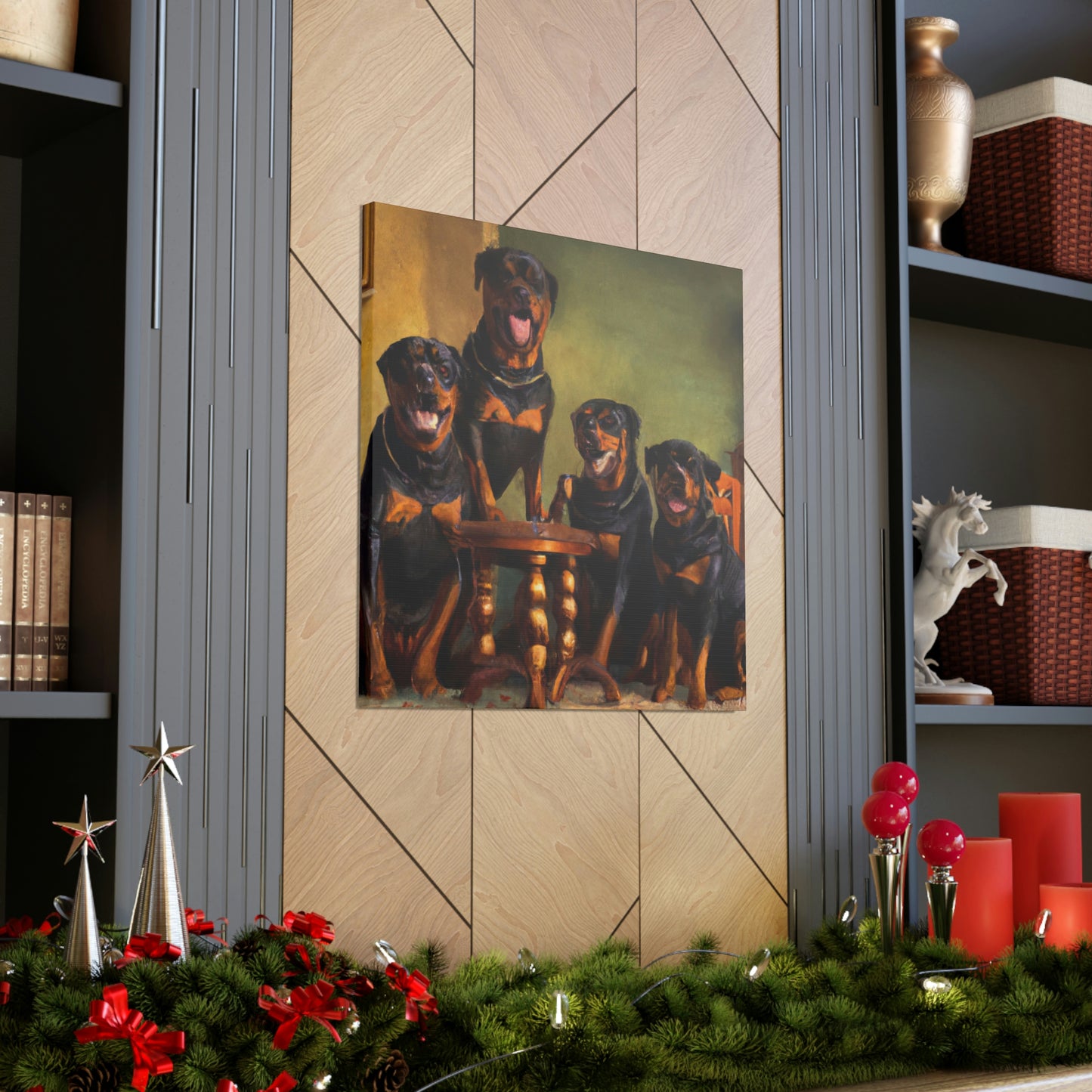 A Rottweiler's Regard - Canvas