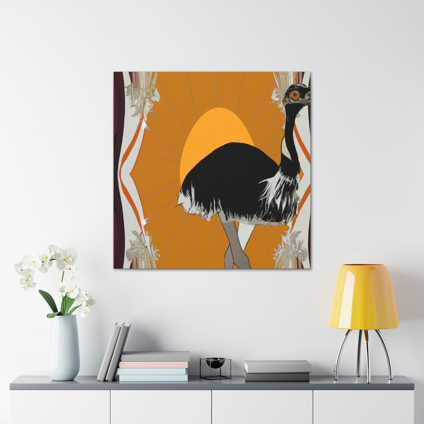 "Emu with Deco Glam" - Canvas