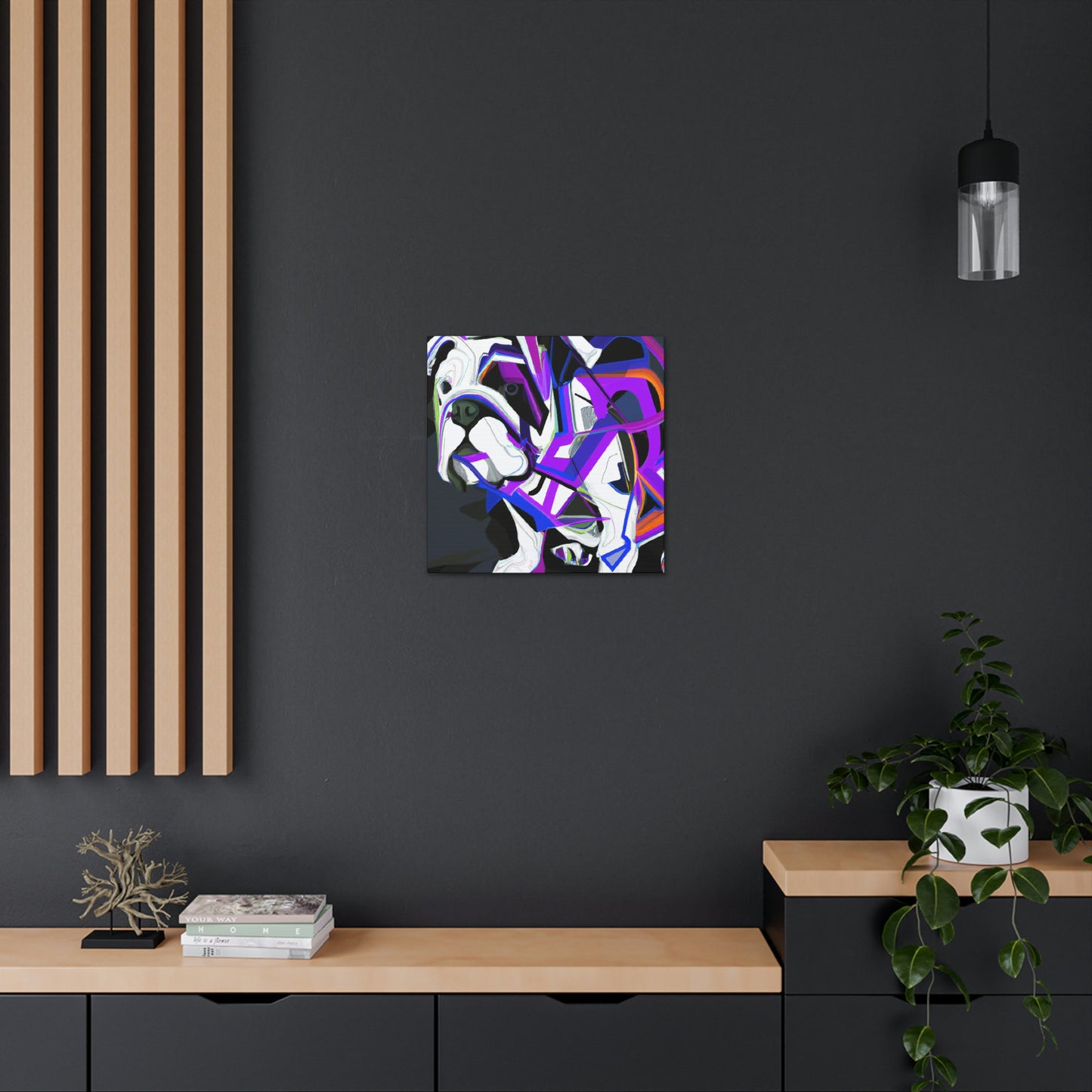 "English Bulldog Deco Dream" - Canvas