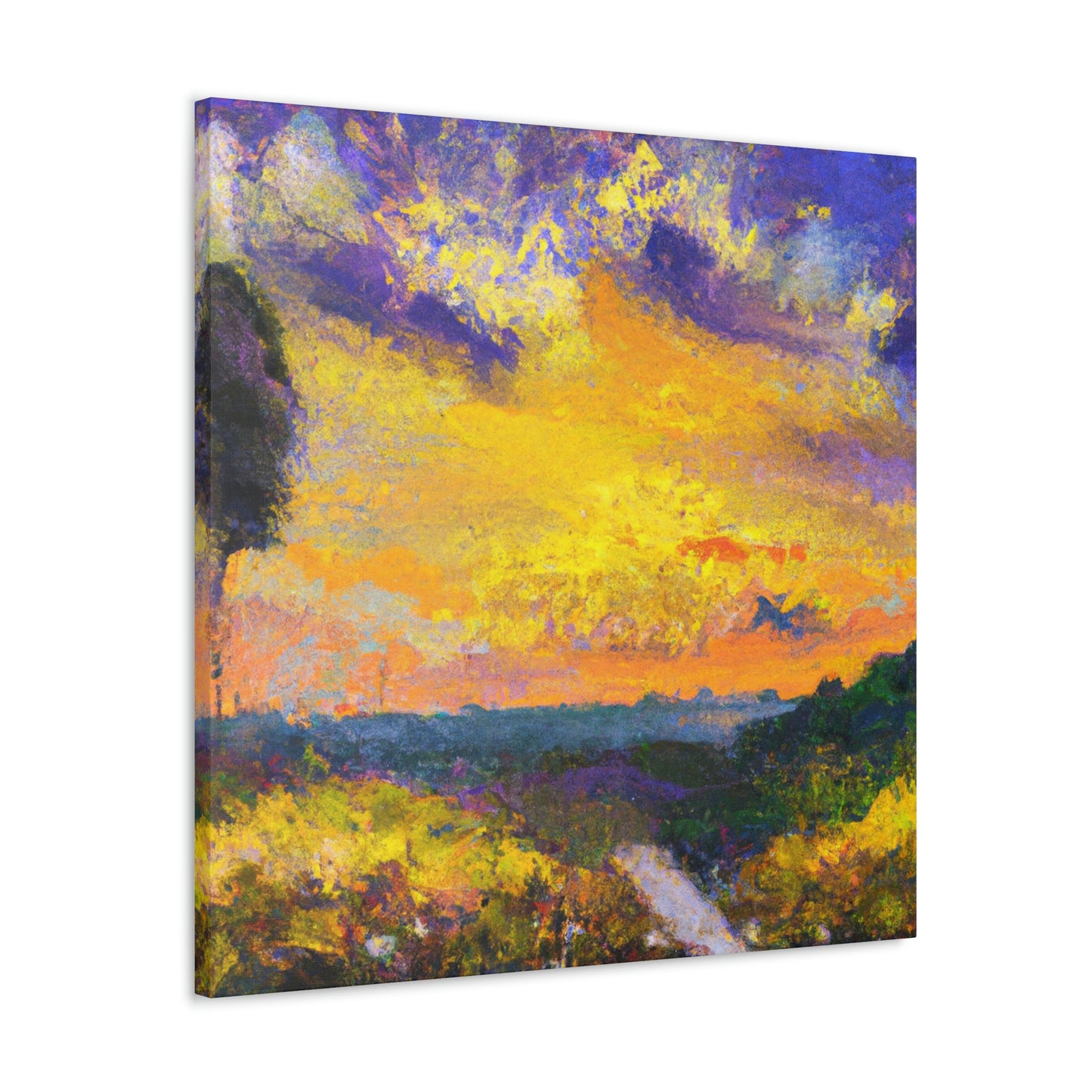 "Auroral Impasto Sunset" - Canvas