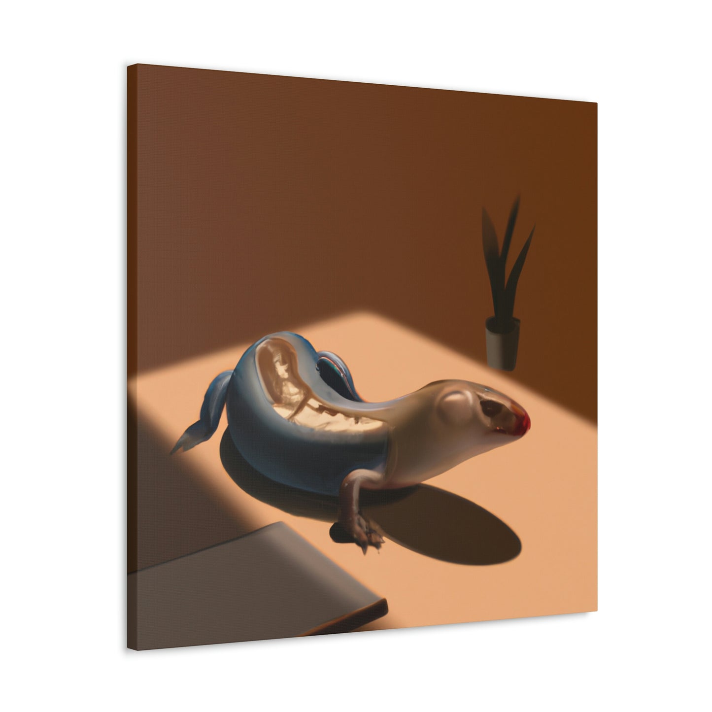 "Blue-Tongued Skink Zen" - Canvas