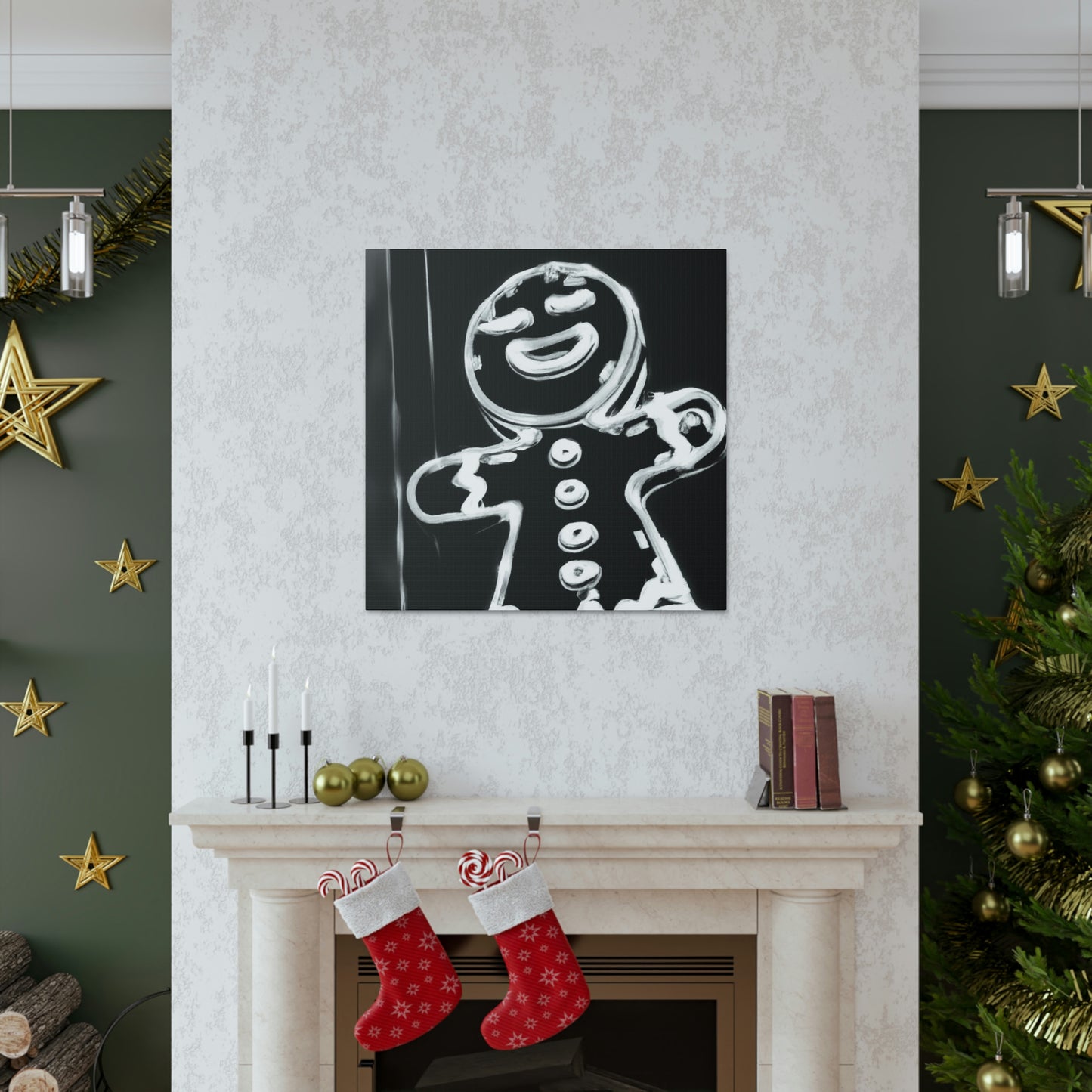 Gingerbread Man Dreaming - Canvas