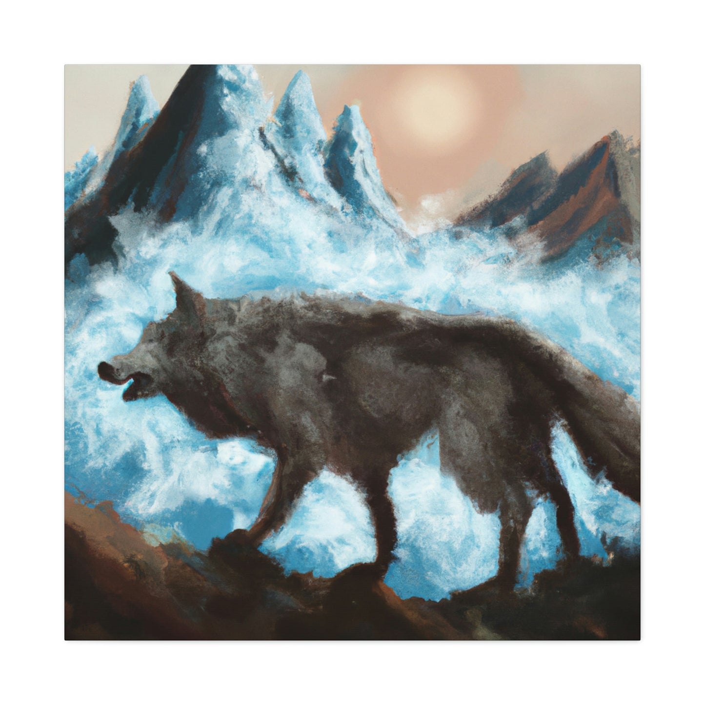 "Wolf Staring Majesty" - Canvas