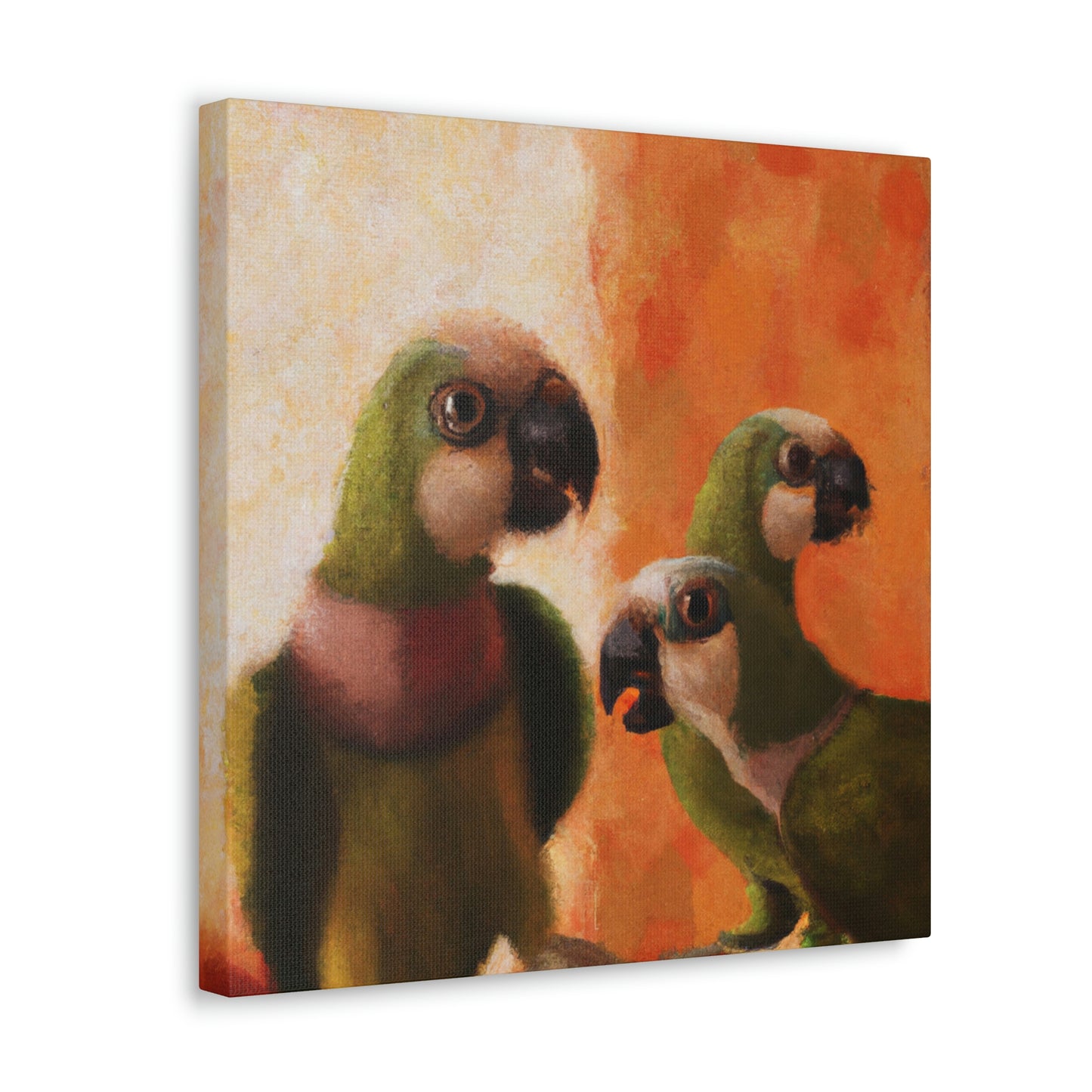 Parrots Take Flight - Canvas