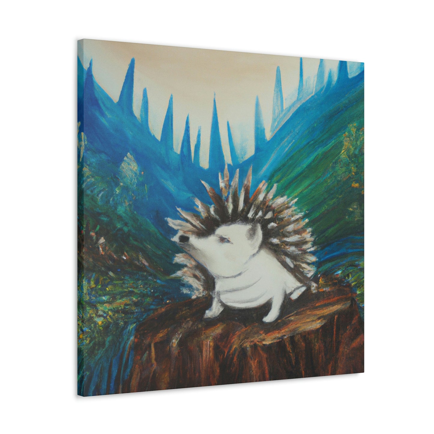 "Hedgehog in Deco Style" - Canvas