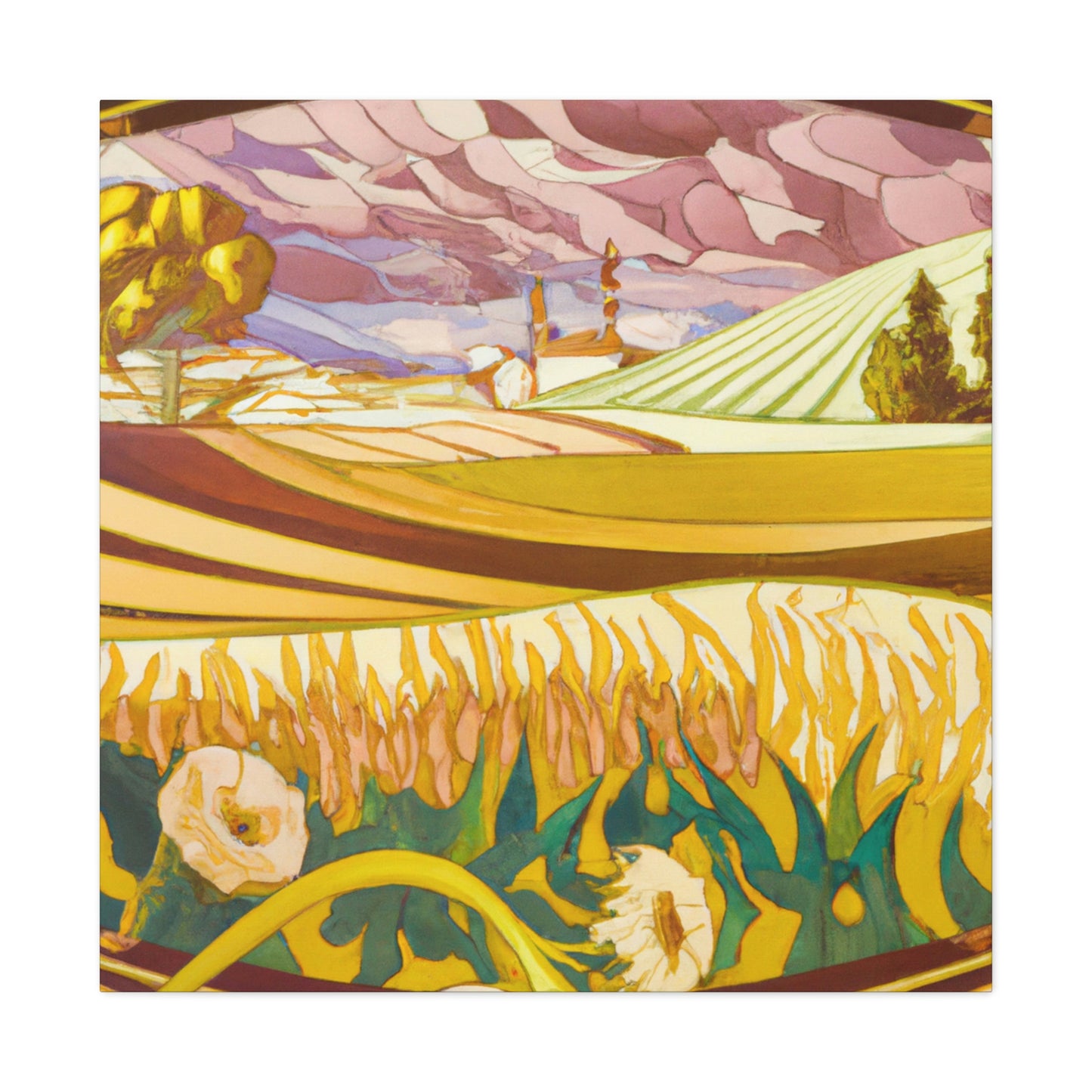 "Harvesting the Fields Abloom" - Canvas