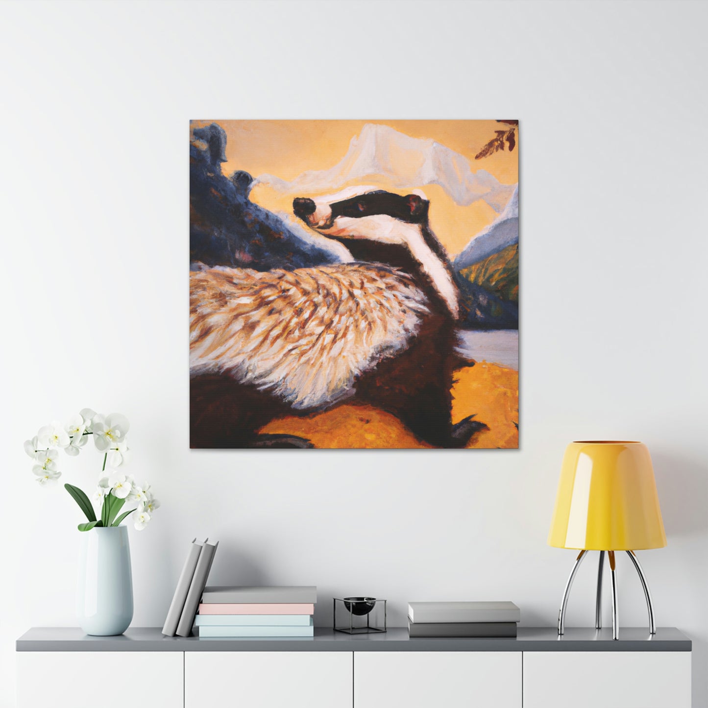 Badger in Deco Style - Canvas