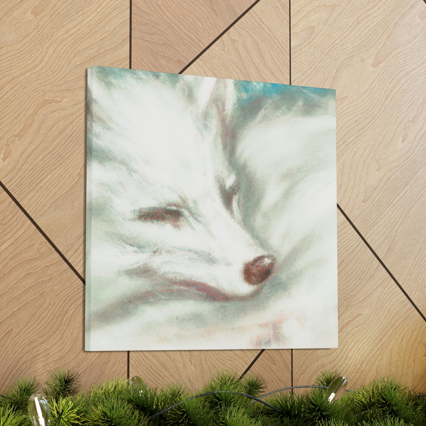 "Arctic Fox in White" - Canvas