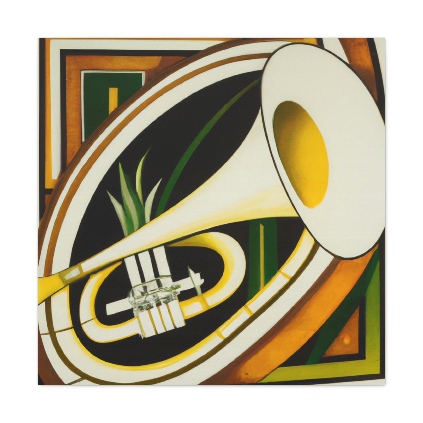 "Gilded Jazz Trumpet" - Canvas