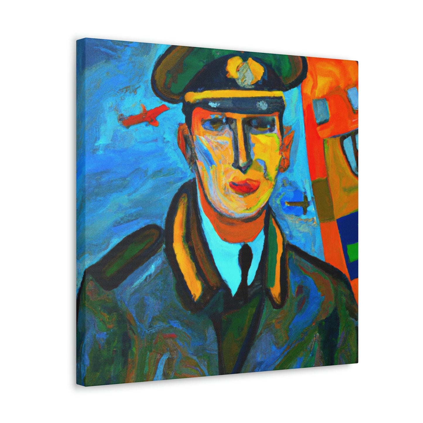 Navy Pilot in Fauve - Canvas