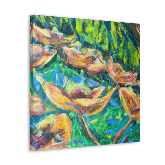 "Blooming Lotus Expressionism" - Canvas