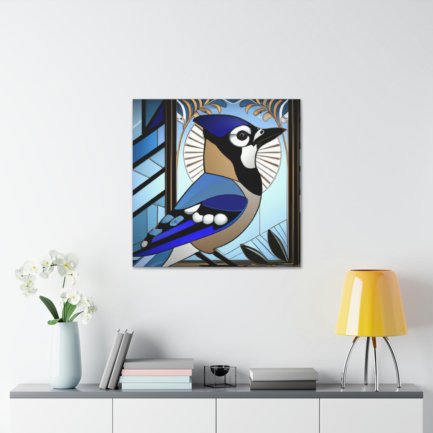 "Midnight Blue Jay Dream" - Canvas