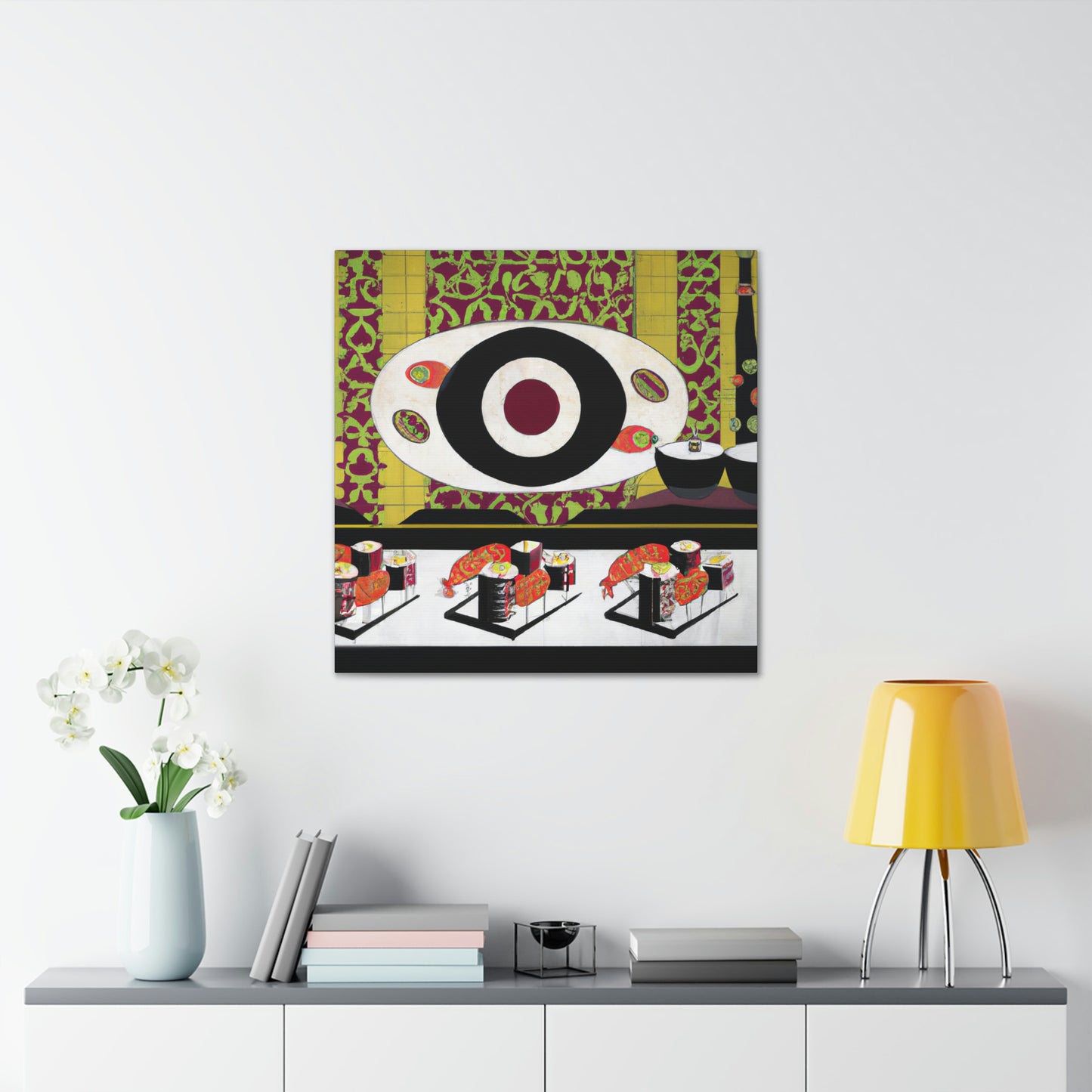 "Sushi Art Deco Dance" - Canvas