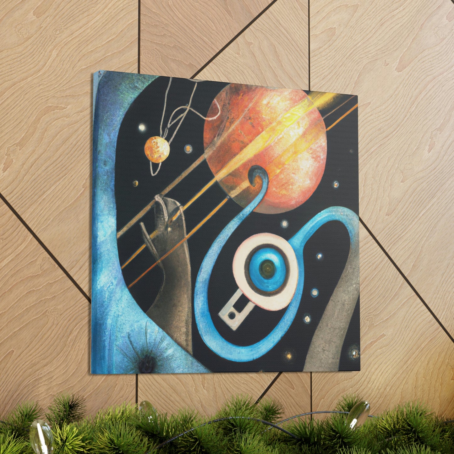 Pluto: Cosmic Deco - Canvas