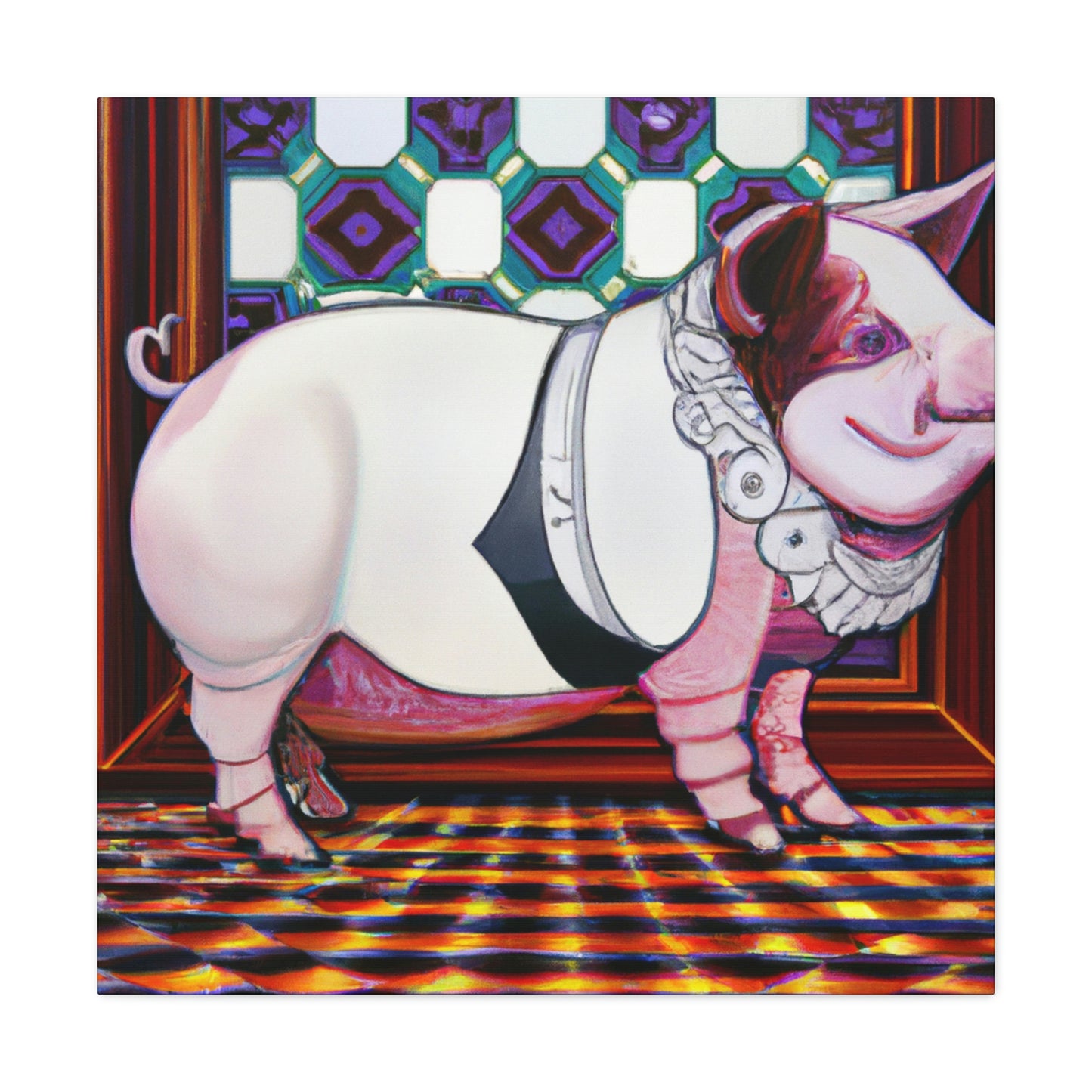 "Piggy Power Dance!" - Canvas