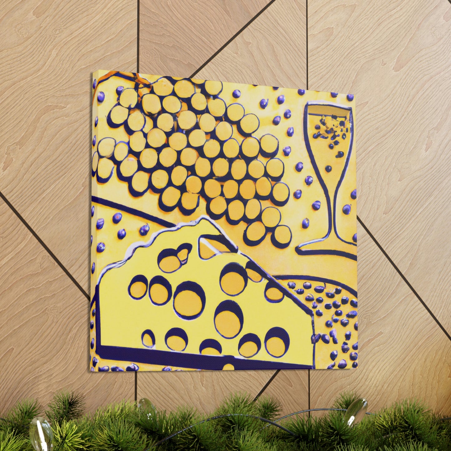 Cheese Grapes Mosaic - Canvas