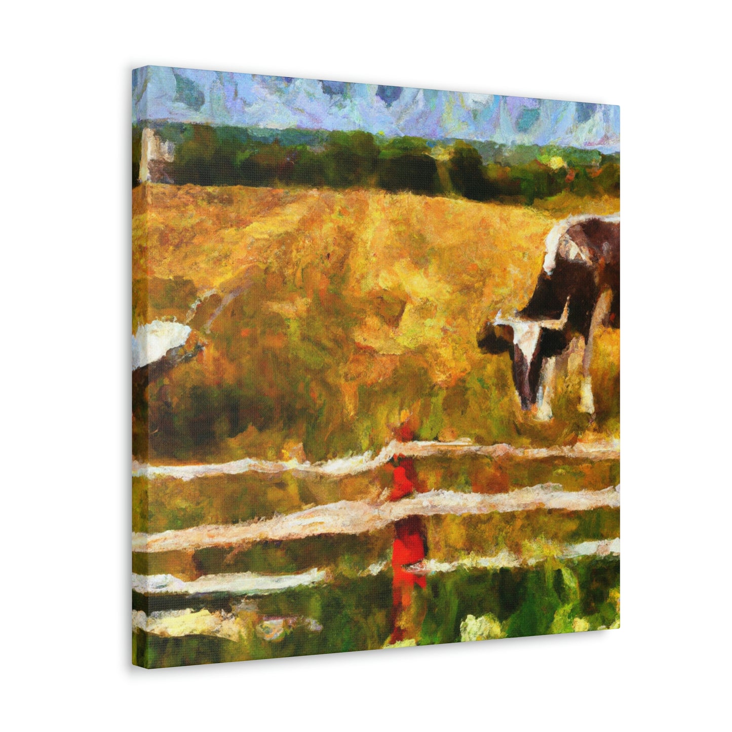 Cow On Pastureland - Canvas