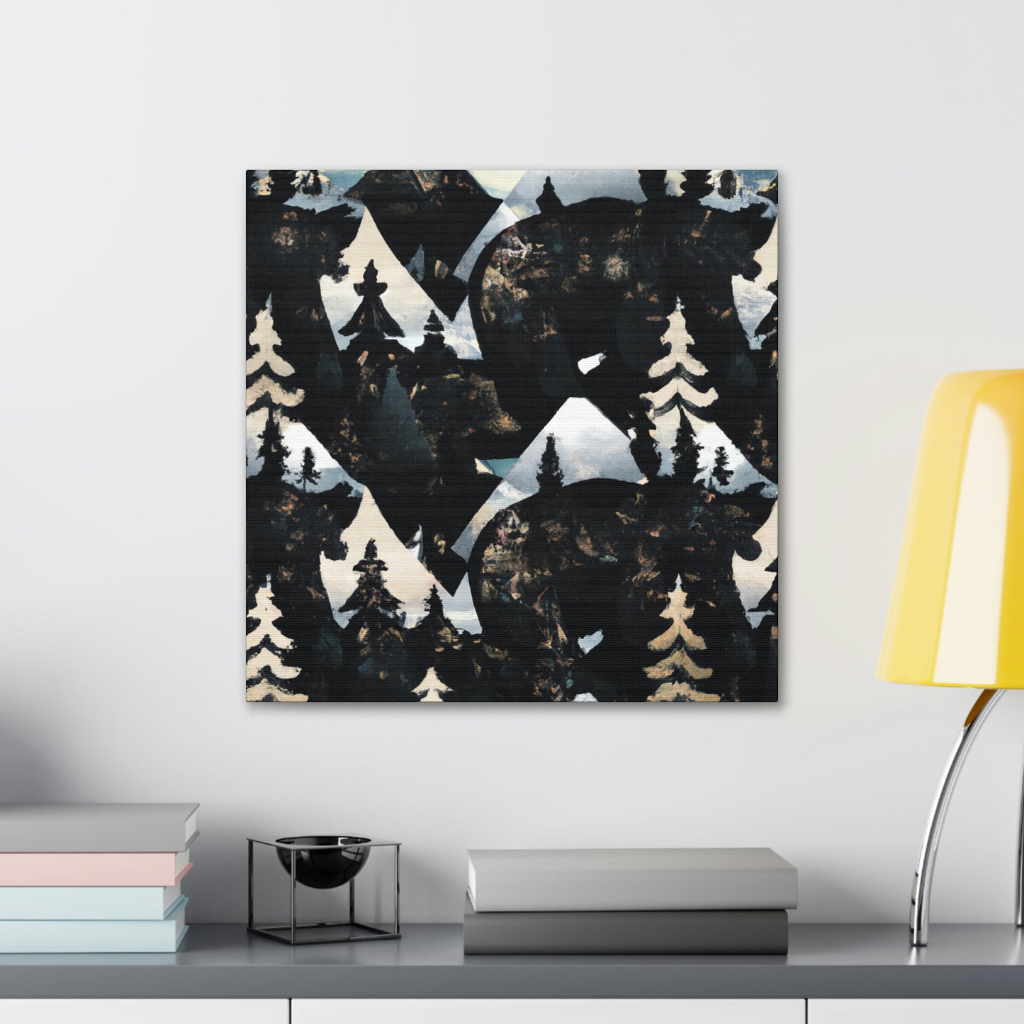 "Black Bear Deco Dream" - Canvas