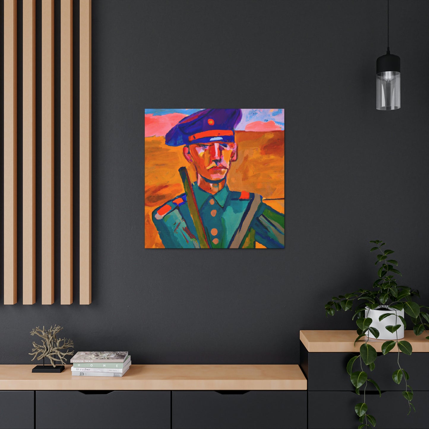 "Warrior with Fauvism" - Canvas