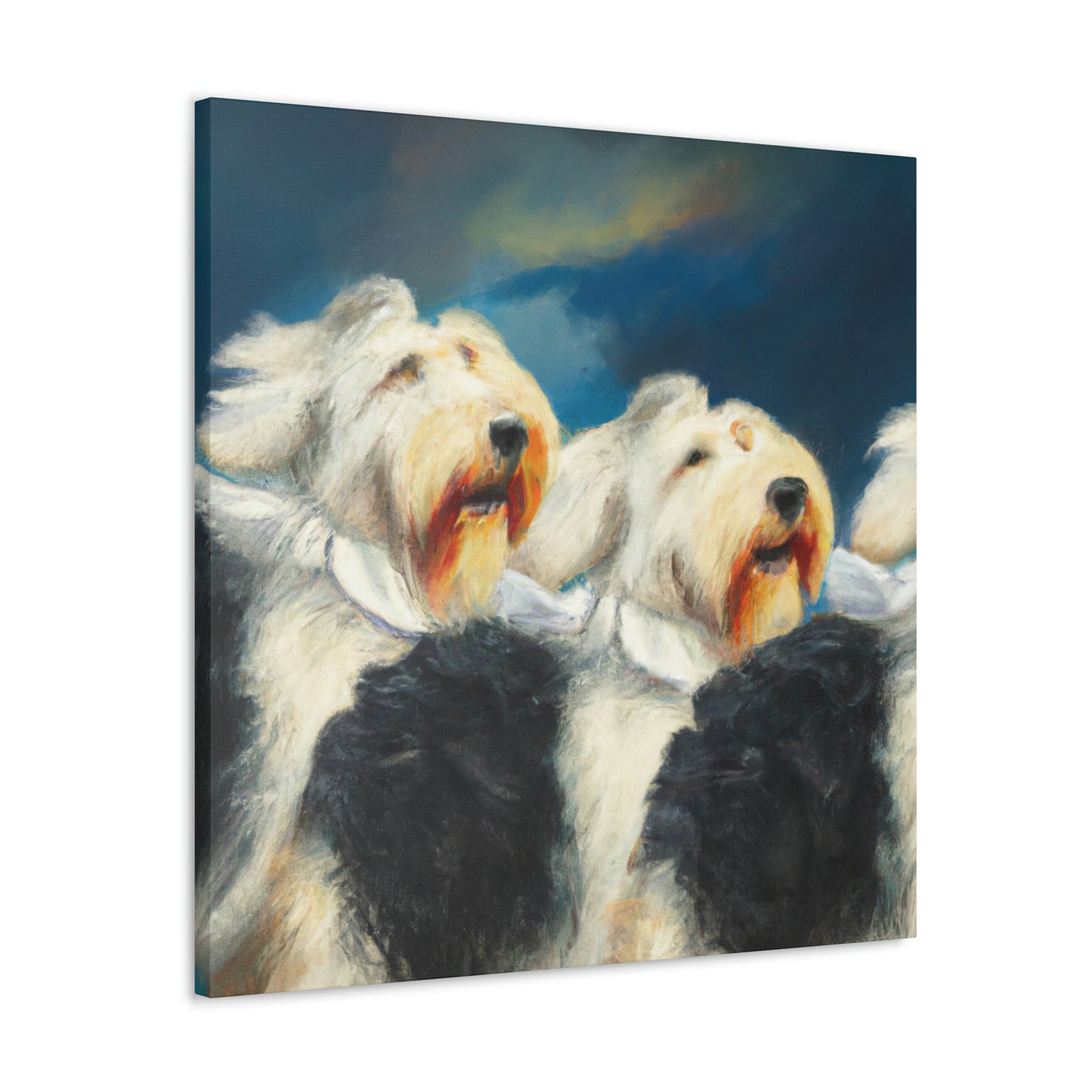 "Surreal Sheepdog Dreaming" - Canvas