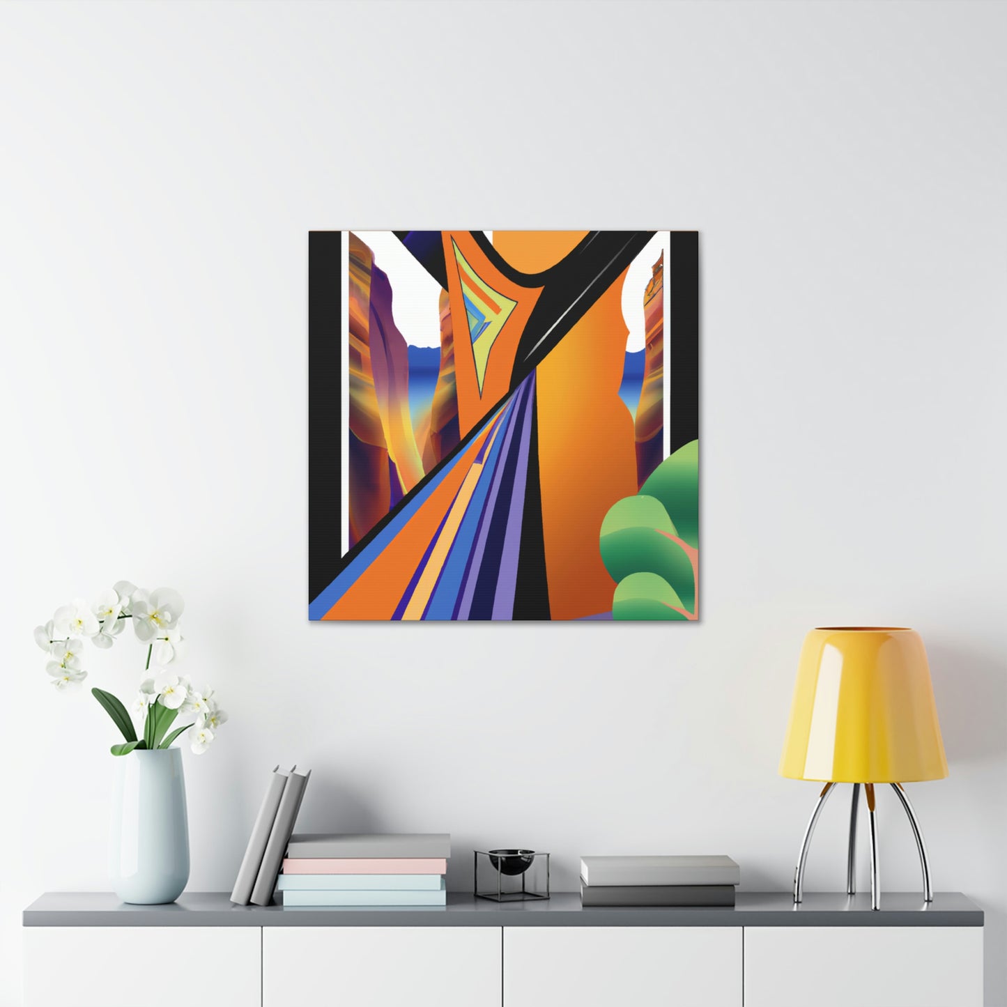 "Deco Grandeur of Canyons" - Canvas