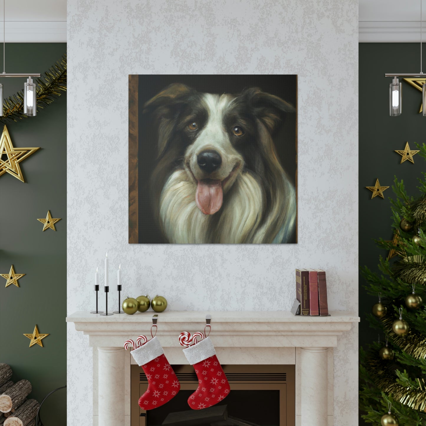 "Collie at Dusk Grandeur" - Canvas