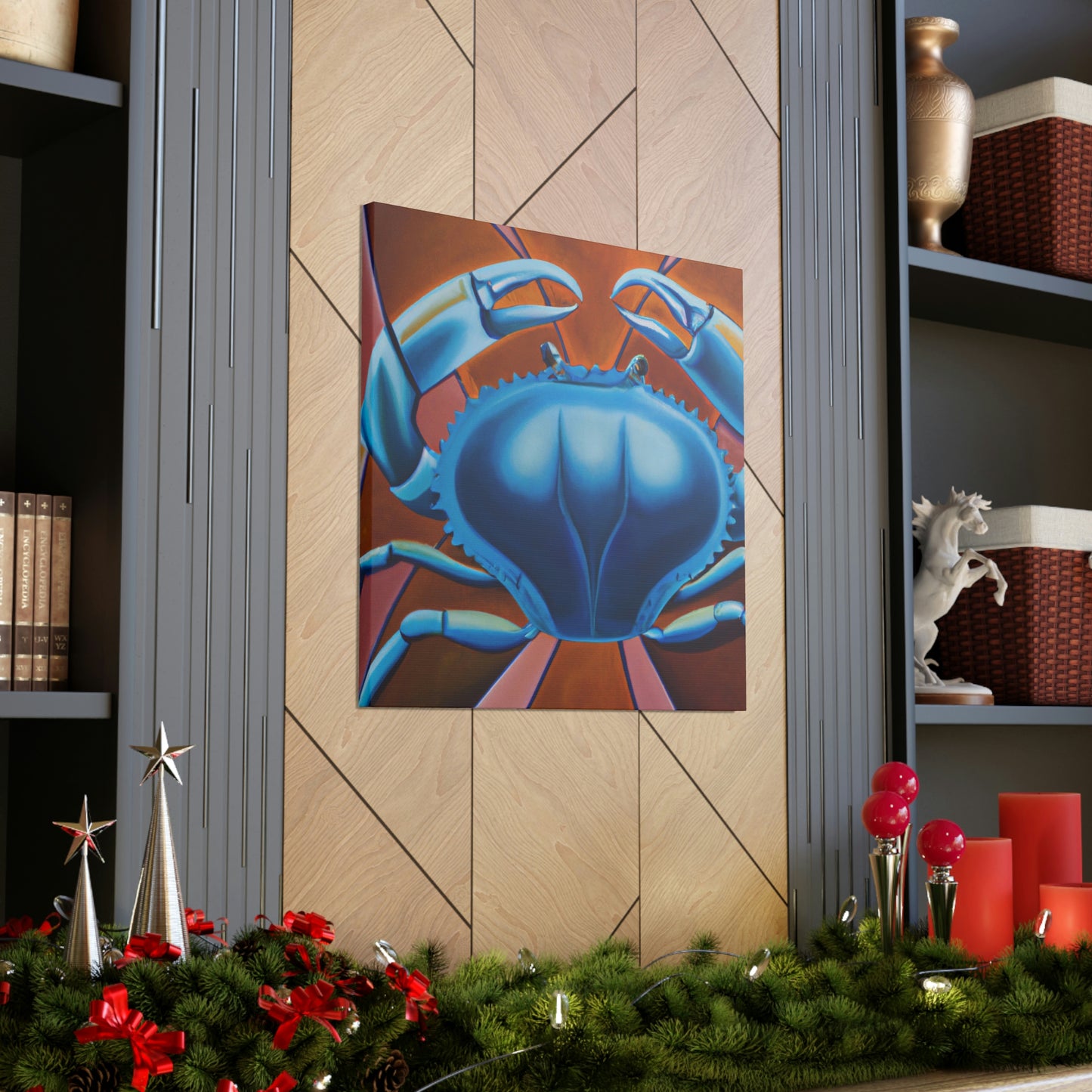 "Crab in Art Deco" - Canvas