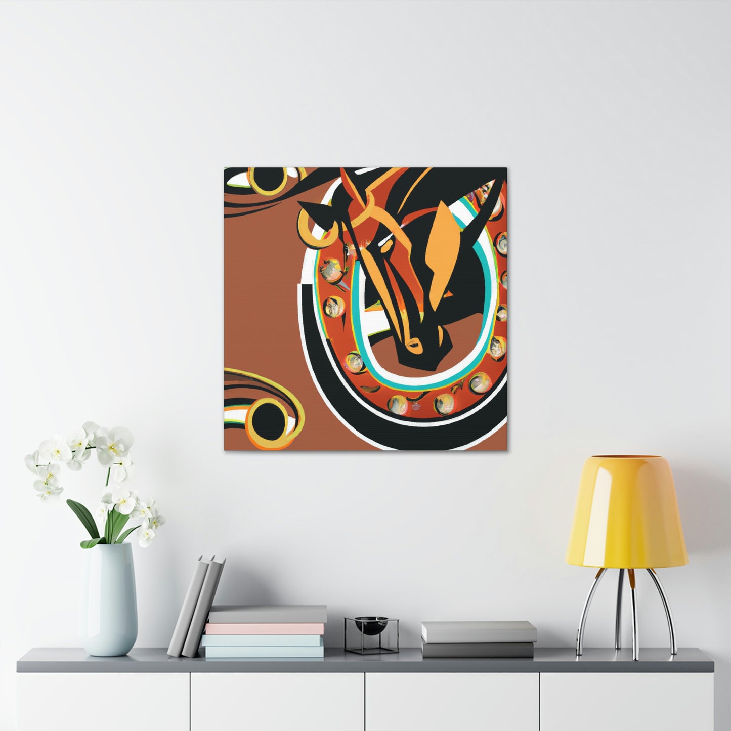 "Horseshoe Art Deco" - Canvas