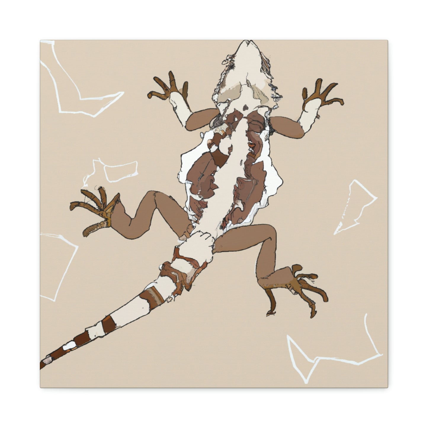 "Bearded Dragon Minimalism" - Canvas