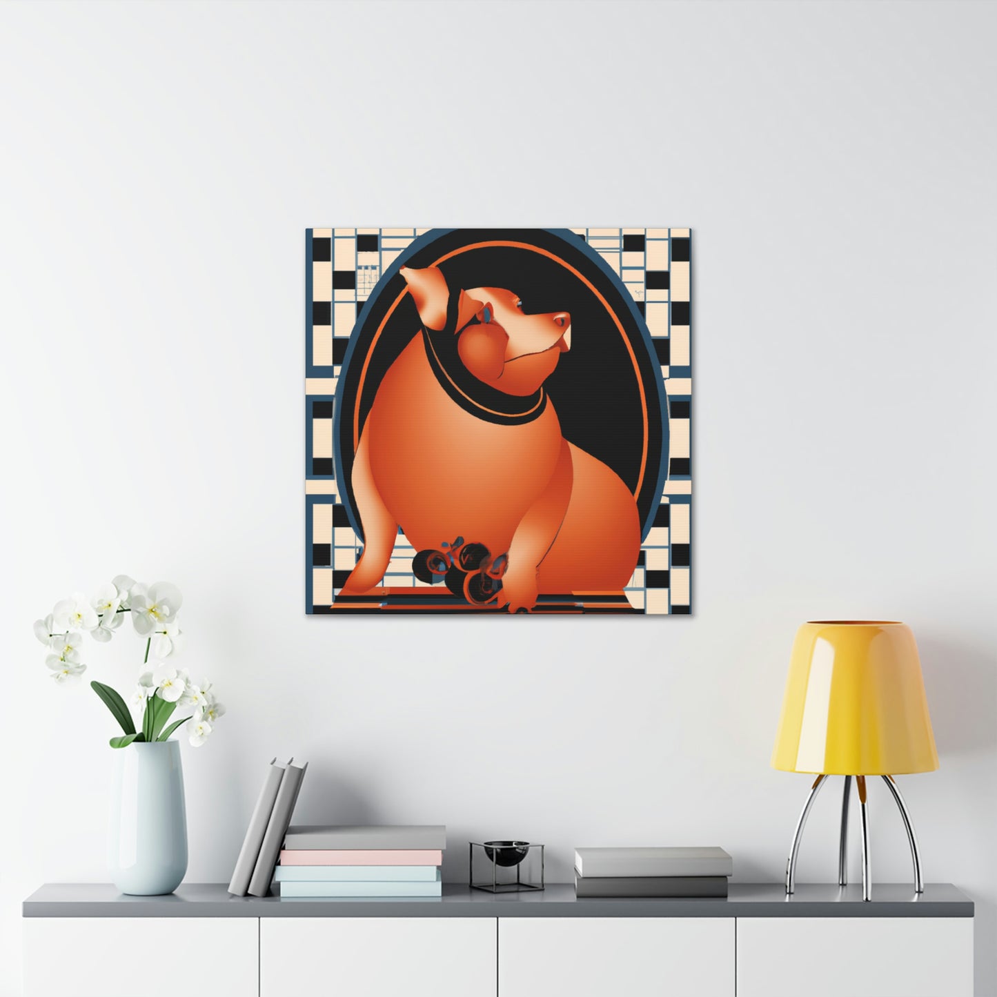 Piggy's Deco Grandeur - Canvas