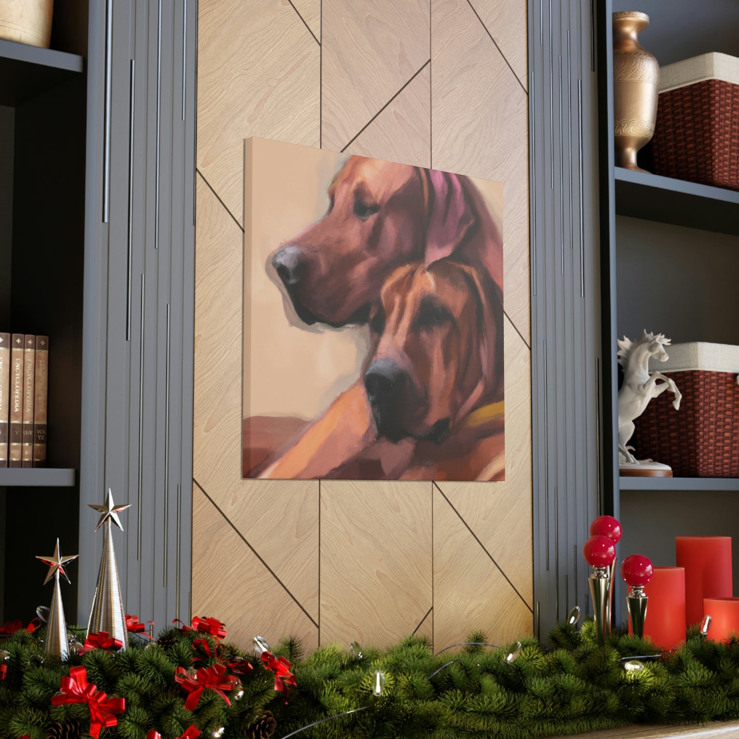 "Radiant Ridgeback Reflection" - Canvas