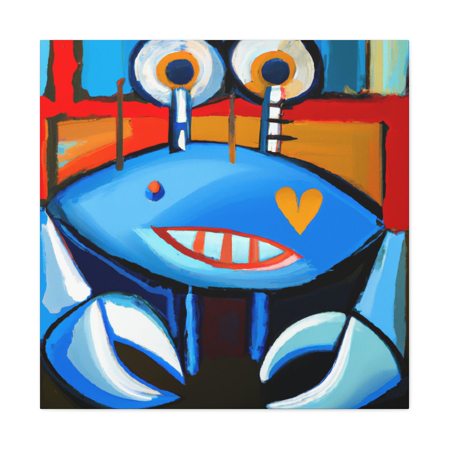 Crab in Abstract Art - Canvas