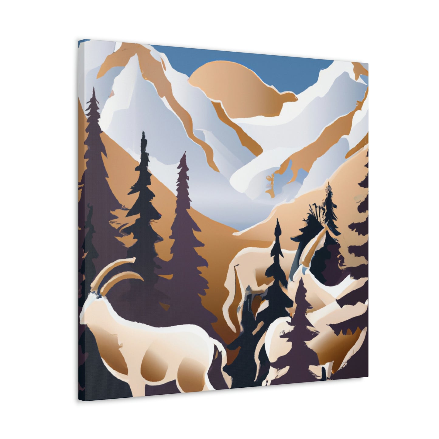 "Chamois in Metallic Splendor" - Canvas