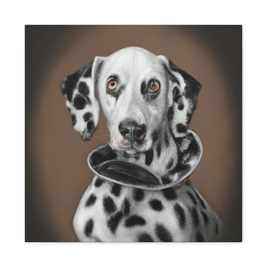 Dalmatian At Dusk. - Canvas