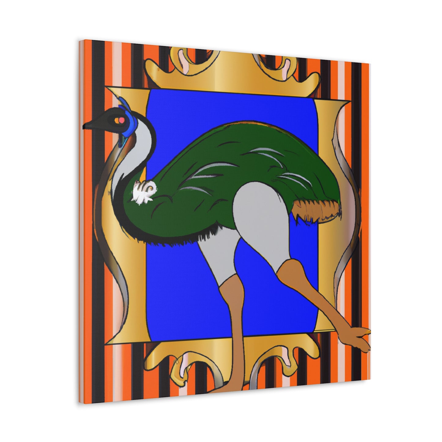 "Emu Grandeur in Deco" - Canvas