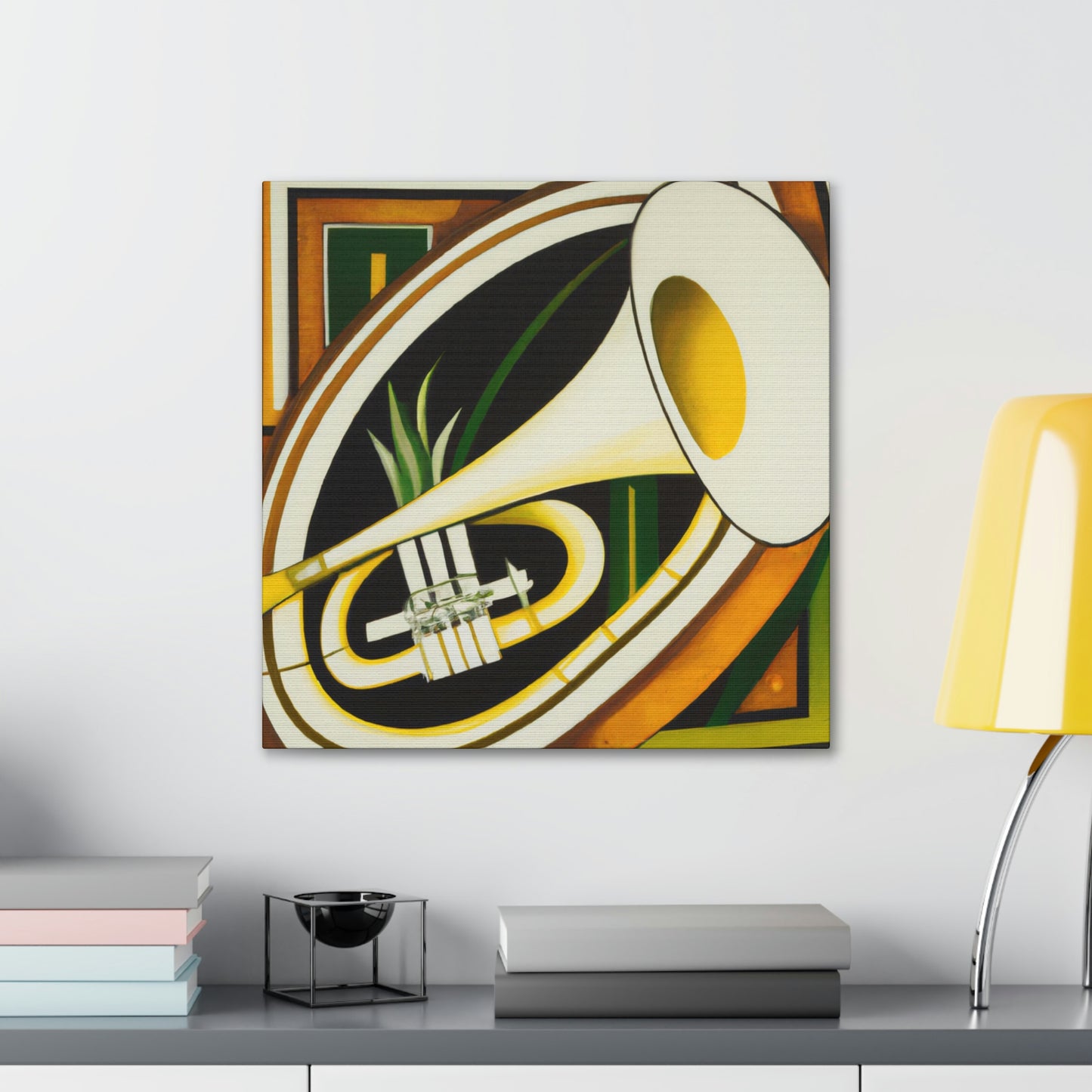 "Gilded Jazz Trumpet" - Canvas