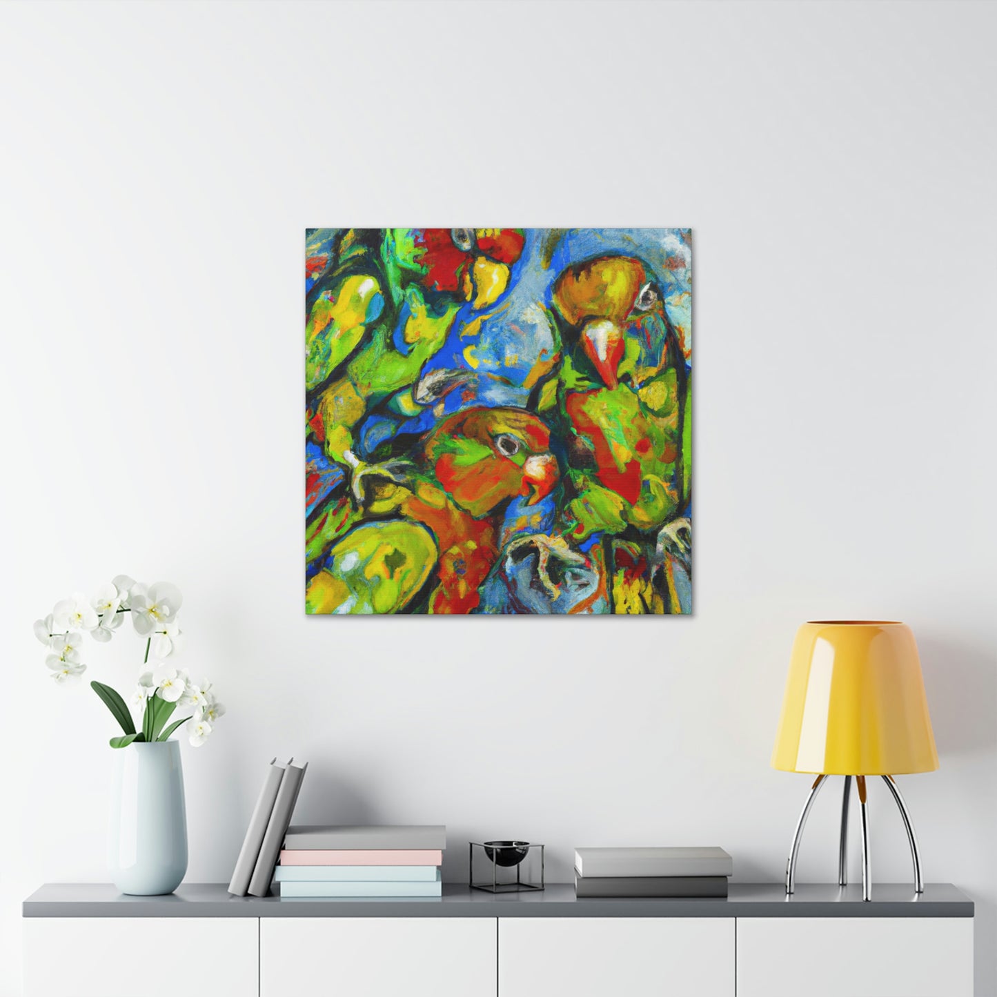 "Conures in a Dreamscape" - Canvas