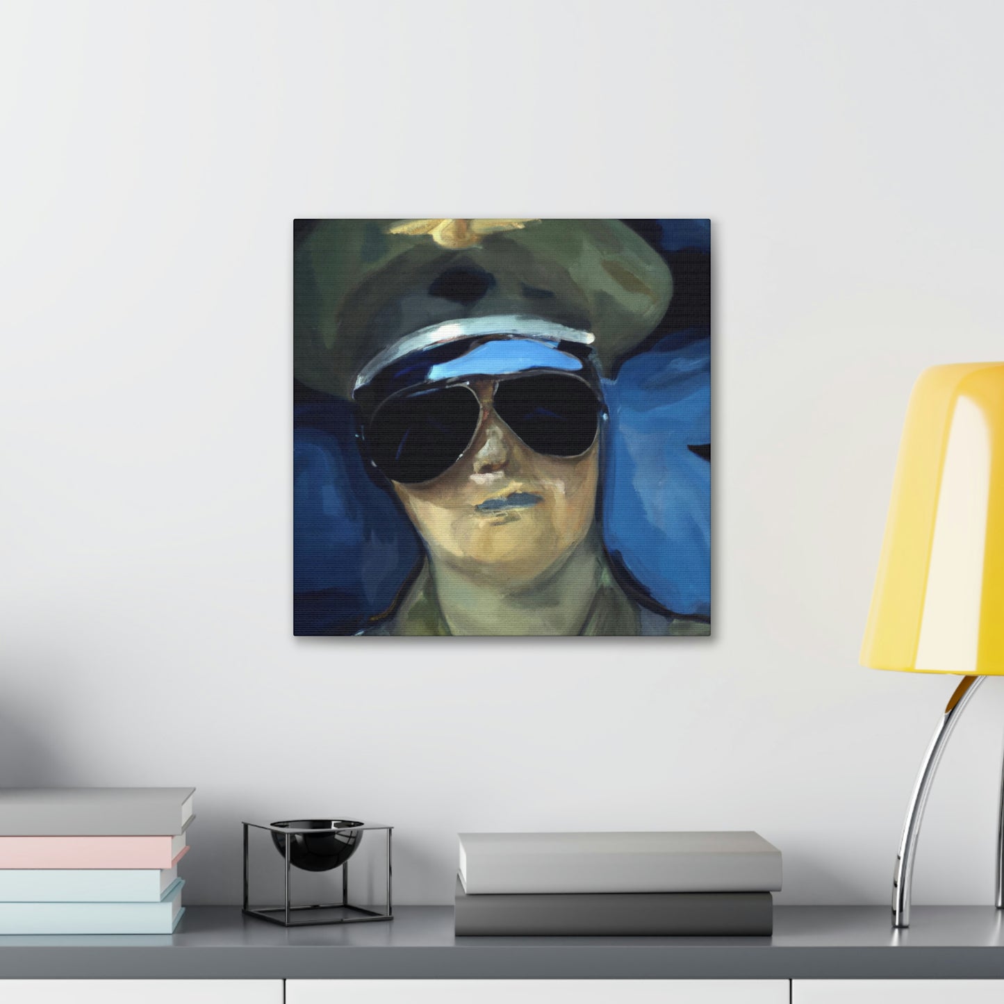 Navy Pilot Expressionism - Canvas