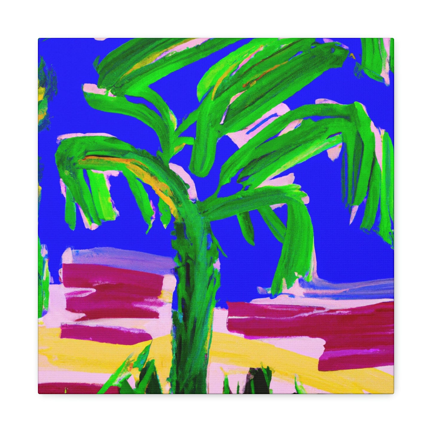 "Palm Tree Oasis Dream" - Canvas