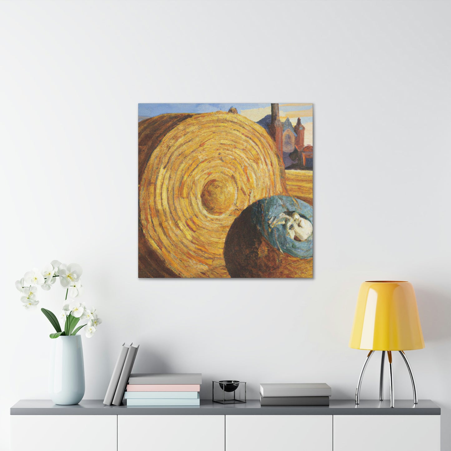 Hay Bales in Bloom - Canvas