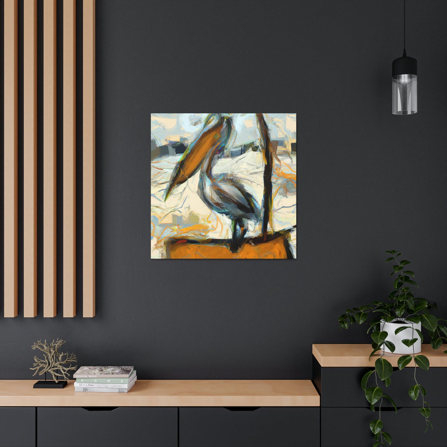 Pelican's Deep Emotion - Canvas