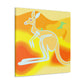 Kangaroo's Living Vividly - Canvas