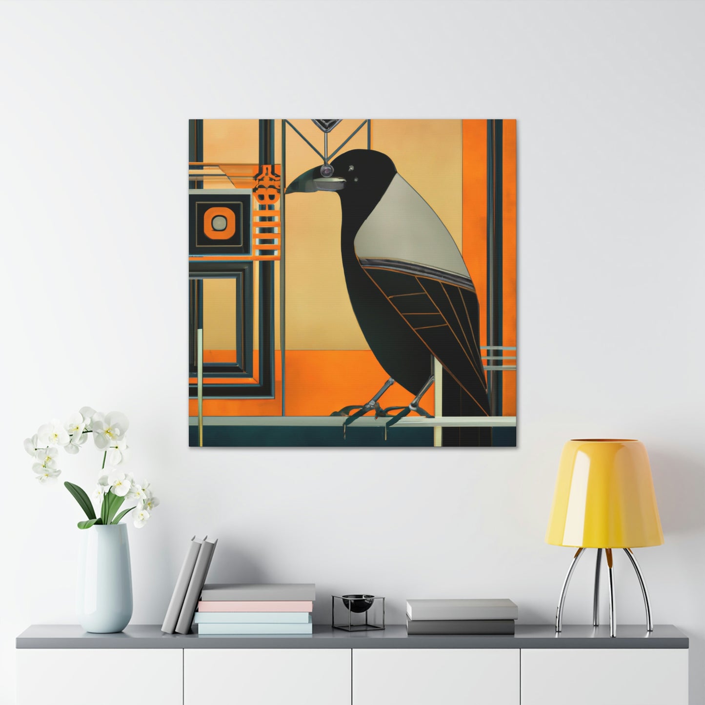 "American Crow Soars High" - Canvas