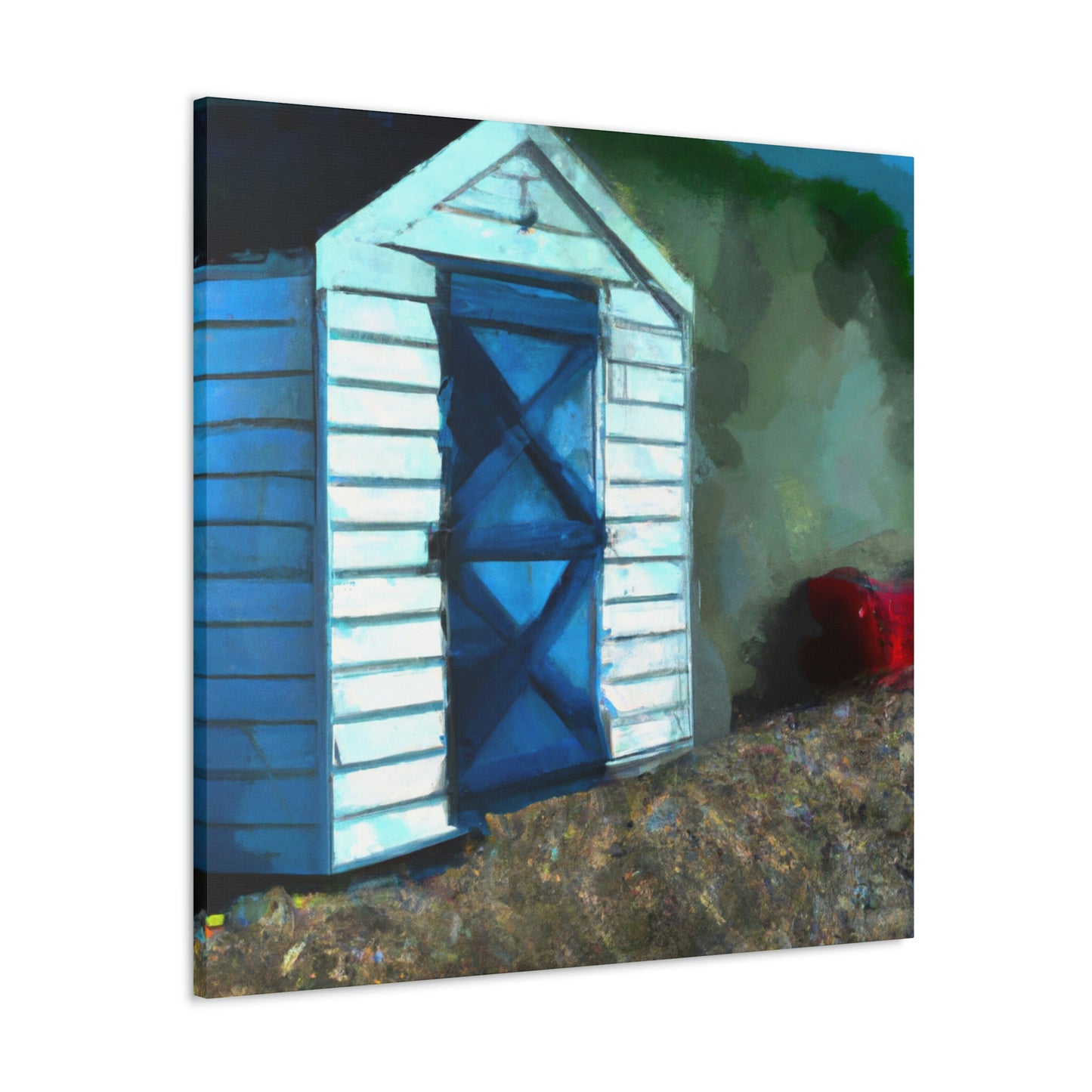 "Beach Hut at Sunrise" - Canvas