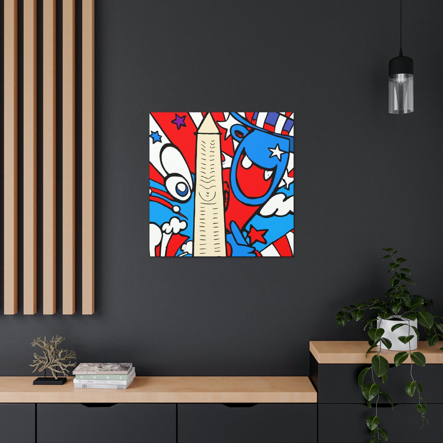 "Washington Monument in Deco" - Canvas