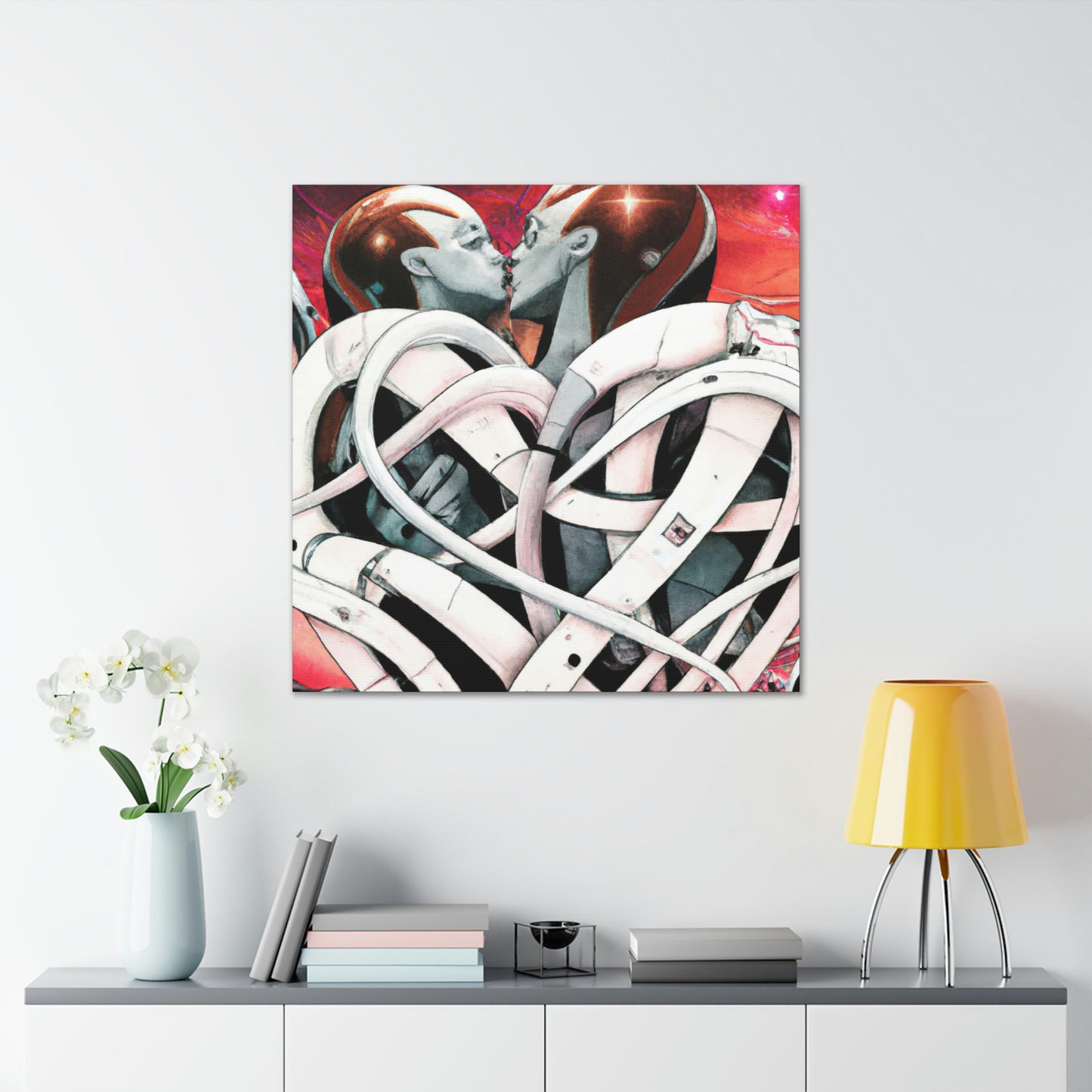 Intertwined Heart Bouquet - Canvas