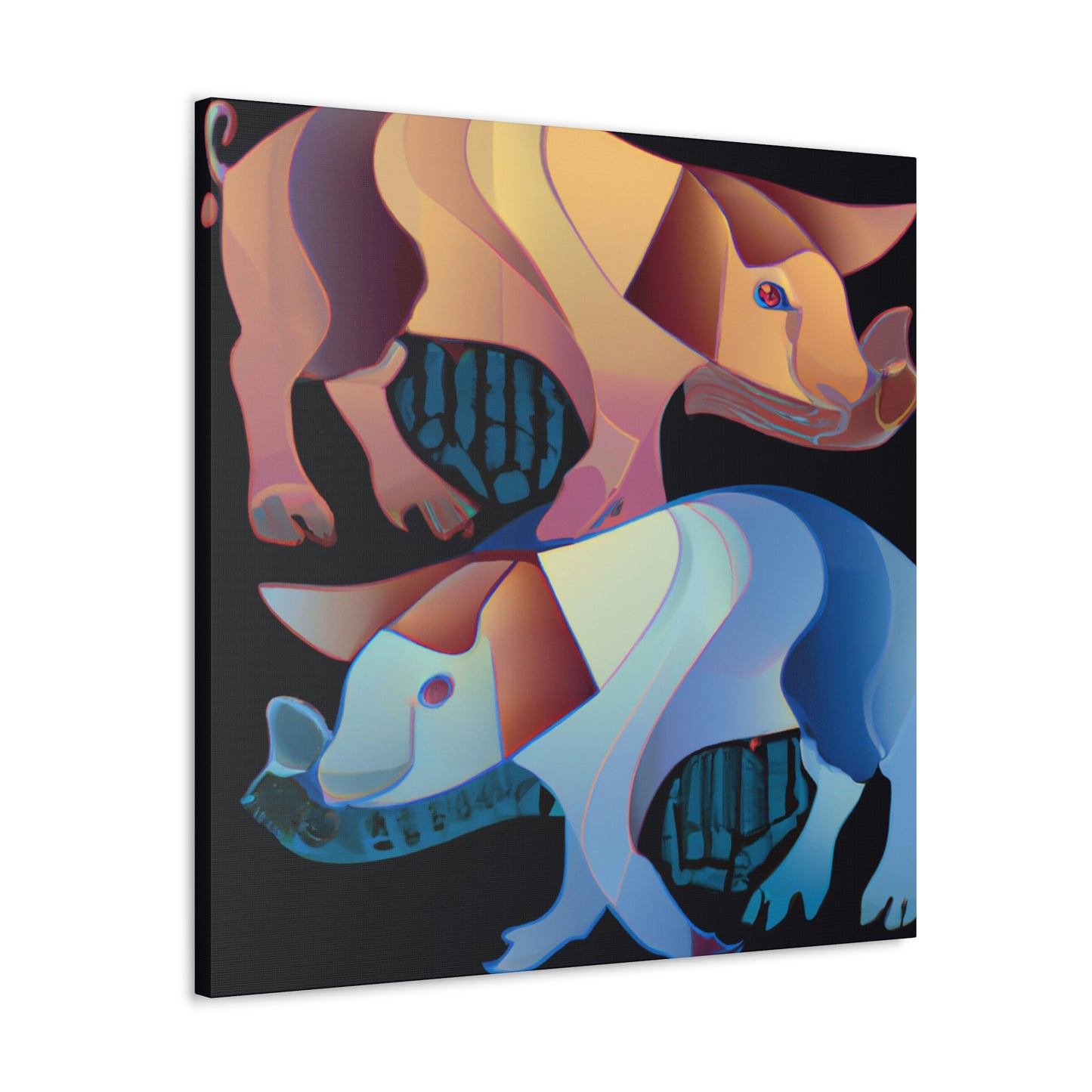 Pigs in Art Deco - Canvas