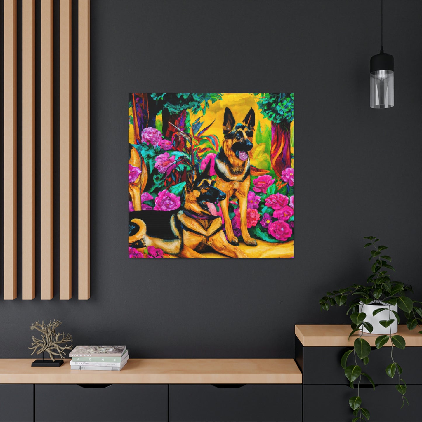 "Guardian Shepherd in Deco" - Canvas