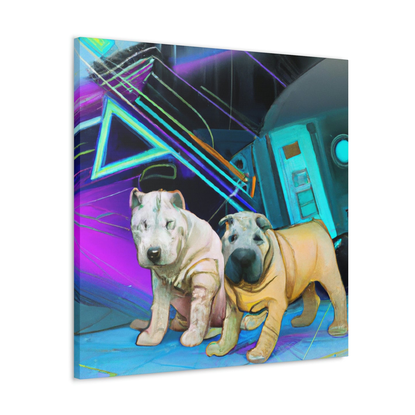 "Shar Pei in Deco" - Canvas