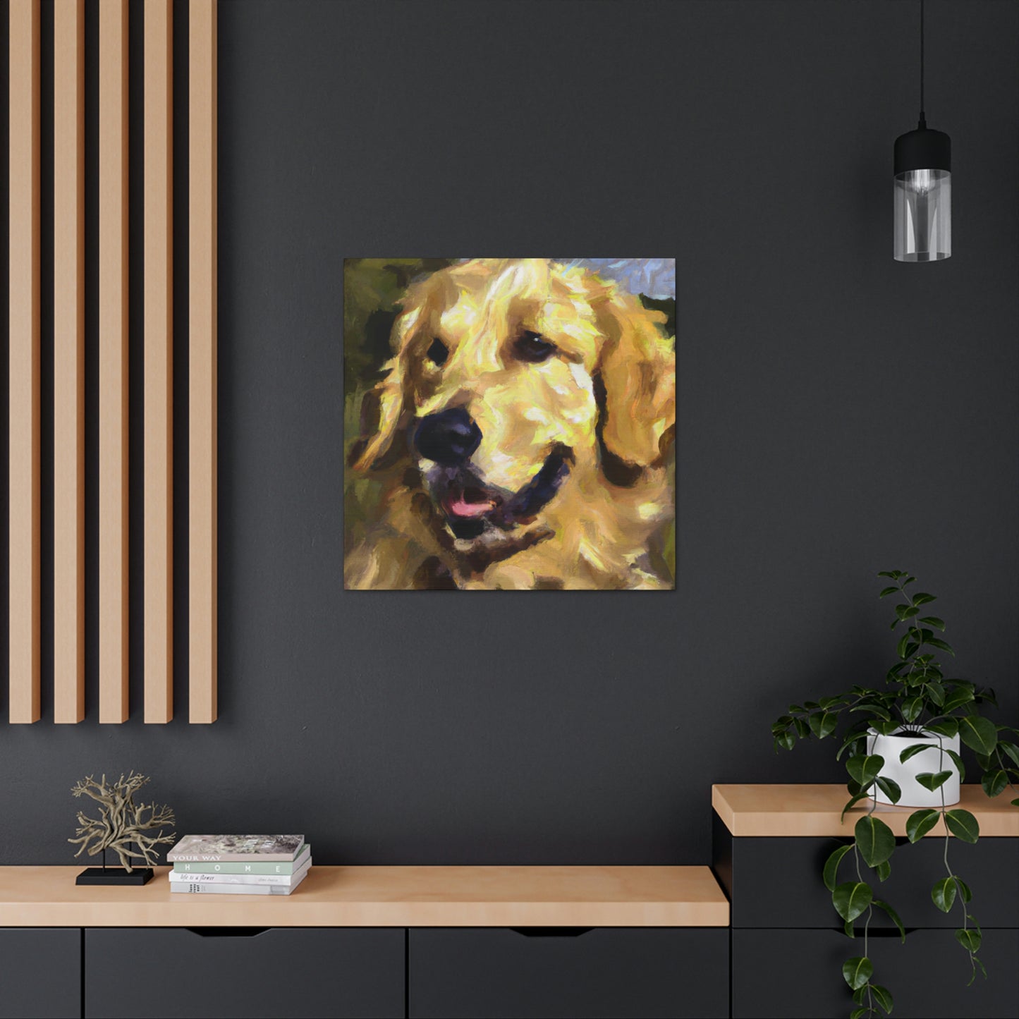 Golden Retriever Surrealism - Canvas